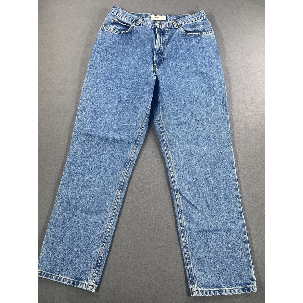 Jones Sport High Waisted Mom Jeans Womens 14 Blue Tapered Leg 90s Denim Vintage